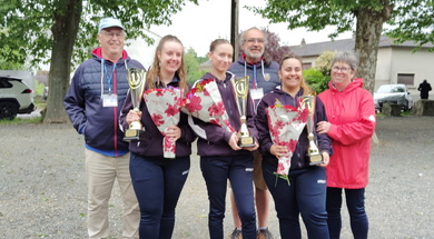 OCEANNE - MARIE - CHLOE CHAMPIONNE du CHER TRIPLETTE. BRAVO LES FILLES