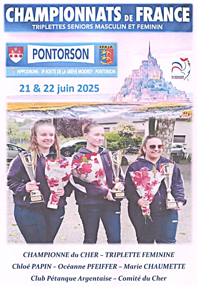 Championnat de France Triplette féminine Championnat de France Triplette féminine
