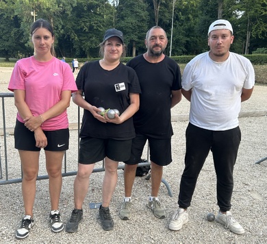 Amboise Camille (St Laurent Nouan) et Portier Pierre (Langon) vainqueur du 5ème régional doublette mixte