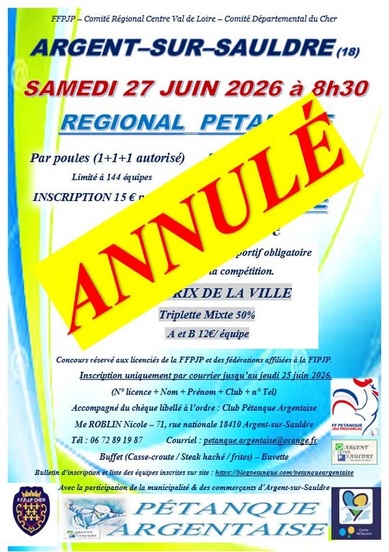Régional Triplette mixte Régional Triplette mixte