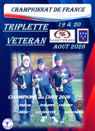 Championnats de France VETERAN 2026 Championnats de France VETERAN 2026