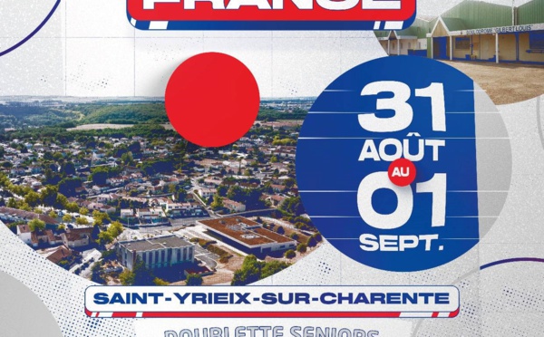 Championnat de France doublettes week-end fin Aout à St Yreix sur Charente