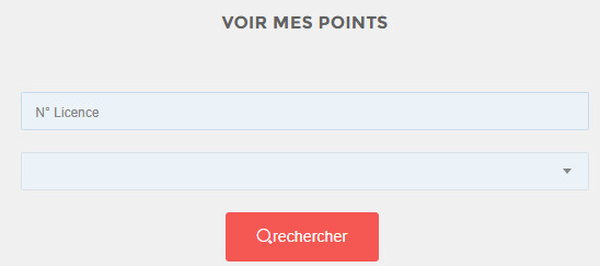 Licenciés : Visualisation "Voir mes points"