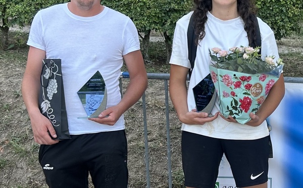 Amboise Camille (St Laurent Nouan) et Portier Pierre (Langon) vainqueur du 5ème régional doublette mixte