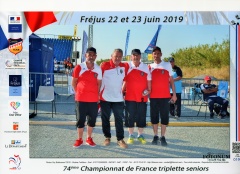 2019 -  vice champion triplette seniors - Fréjus