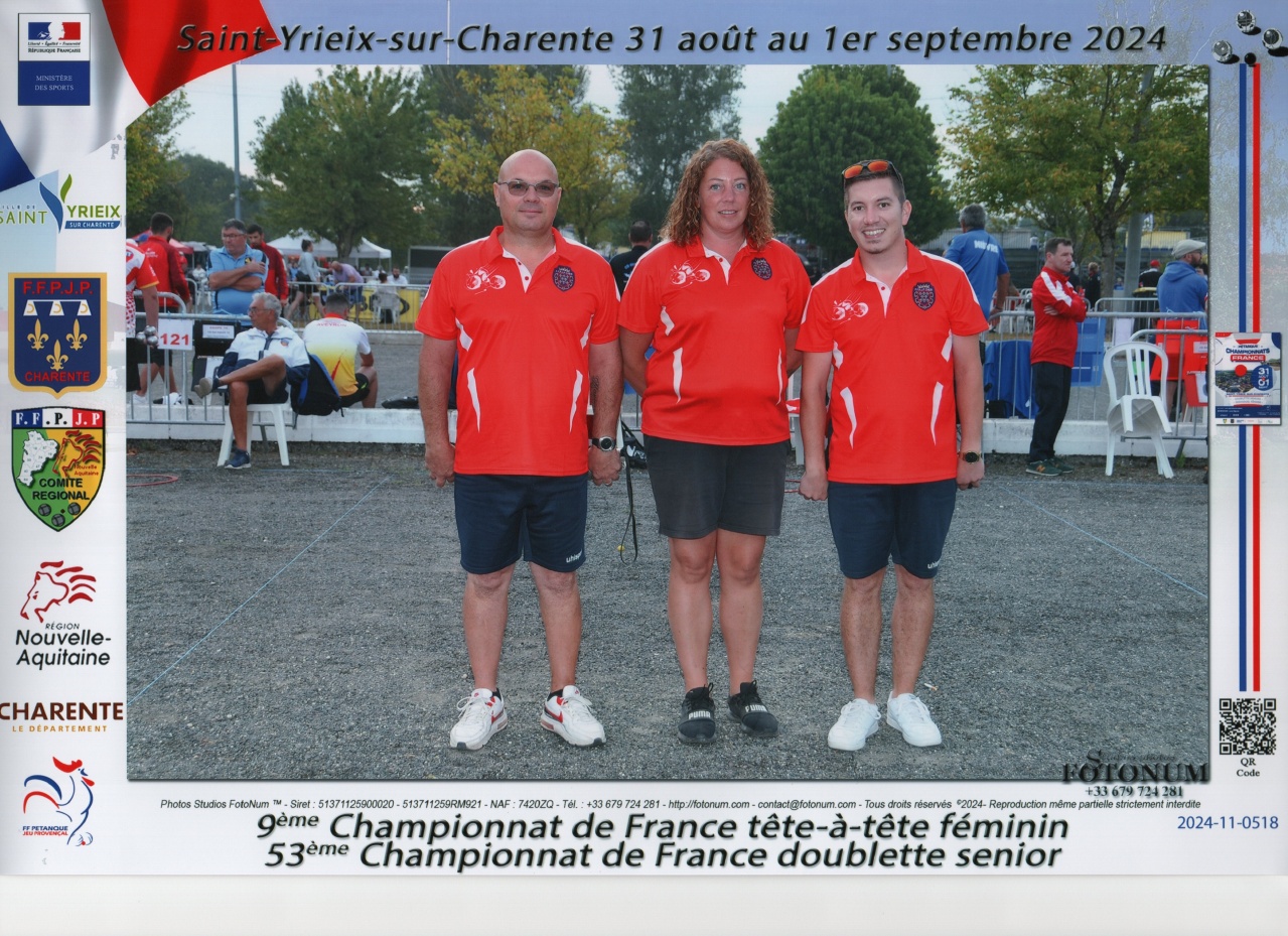 2024 - champion doublette seniors - St Yrieix sur Charente 2024 - champion doublette seniors - St Yrieix sur Charente