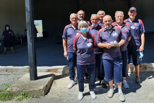 L'équipe Coupe de France et du Cher 2021 (Christiane est à l'écart car elle avait déjà commencé sa partie)