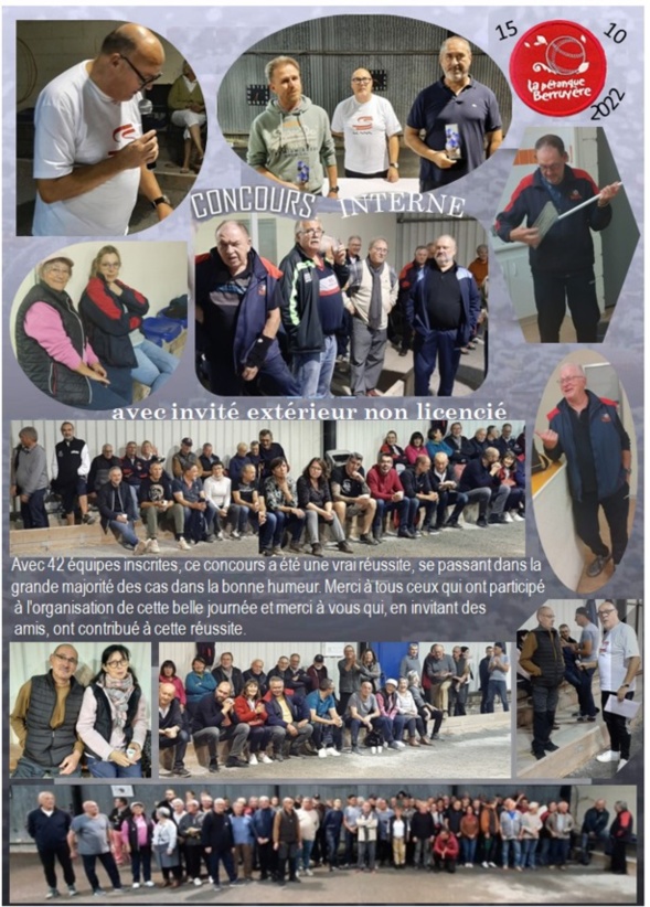 Concours interne du 15 octobre Concours interne du 15 octobre