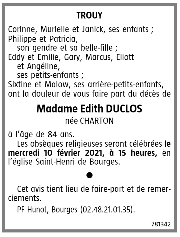 Obsèques Edith Obsèques Edith