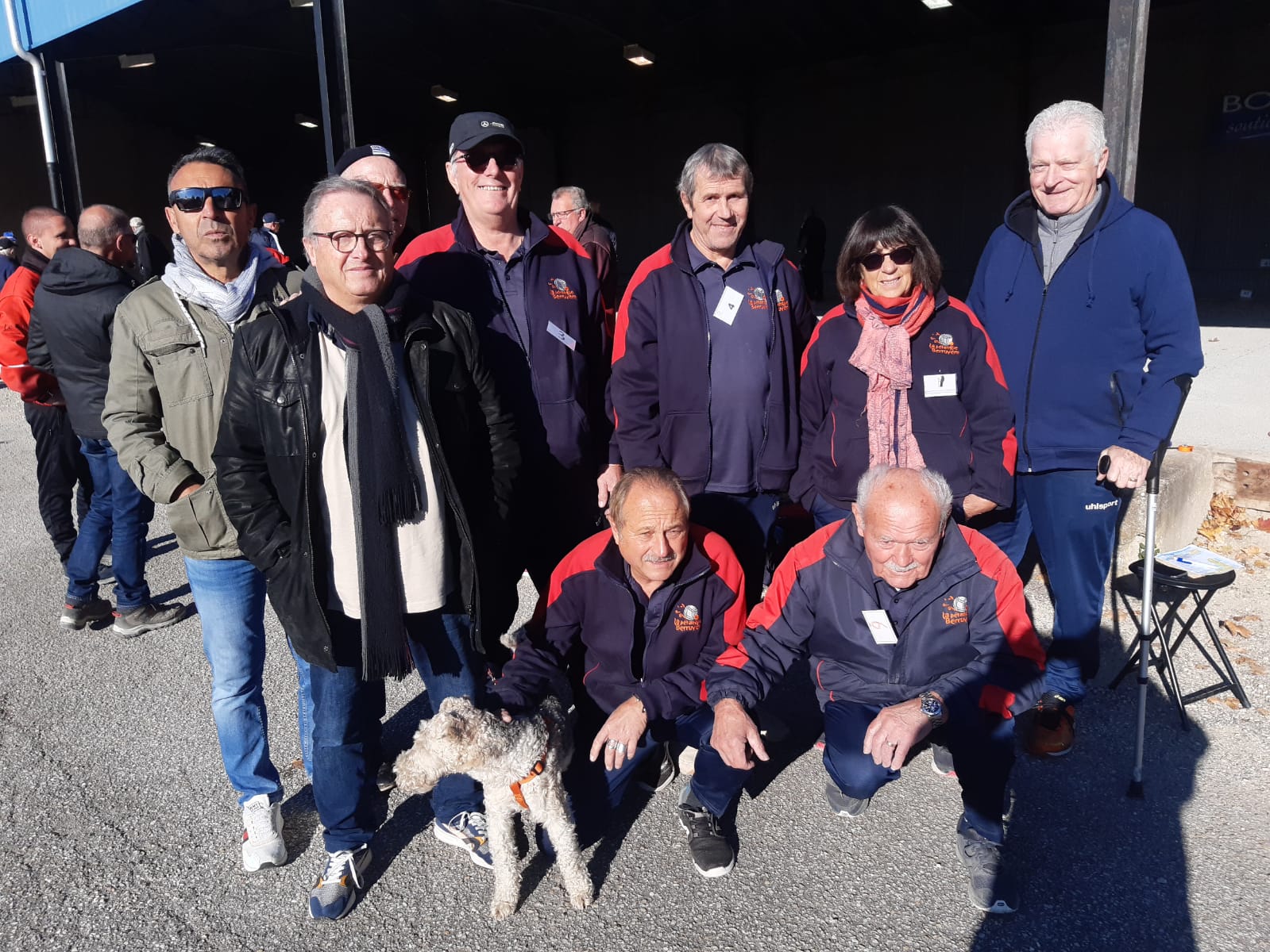 Photo de famille avec les supporters