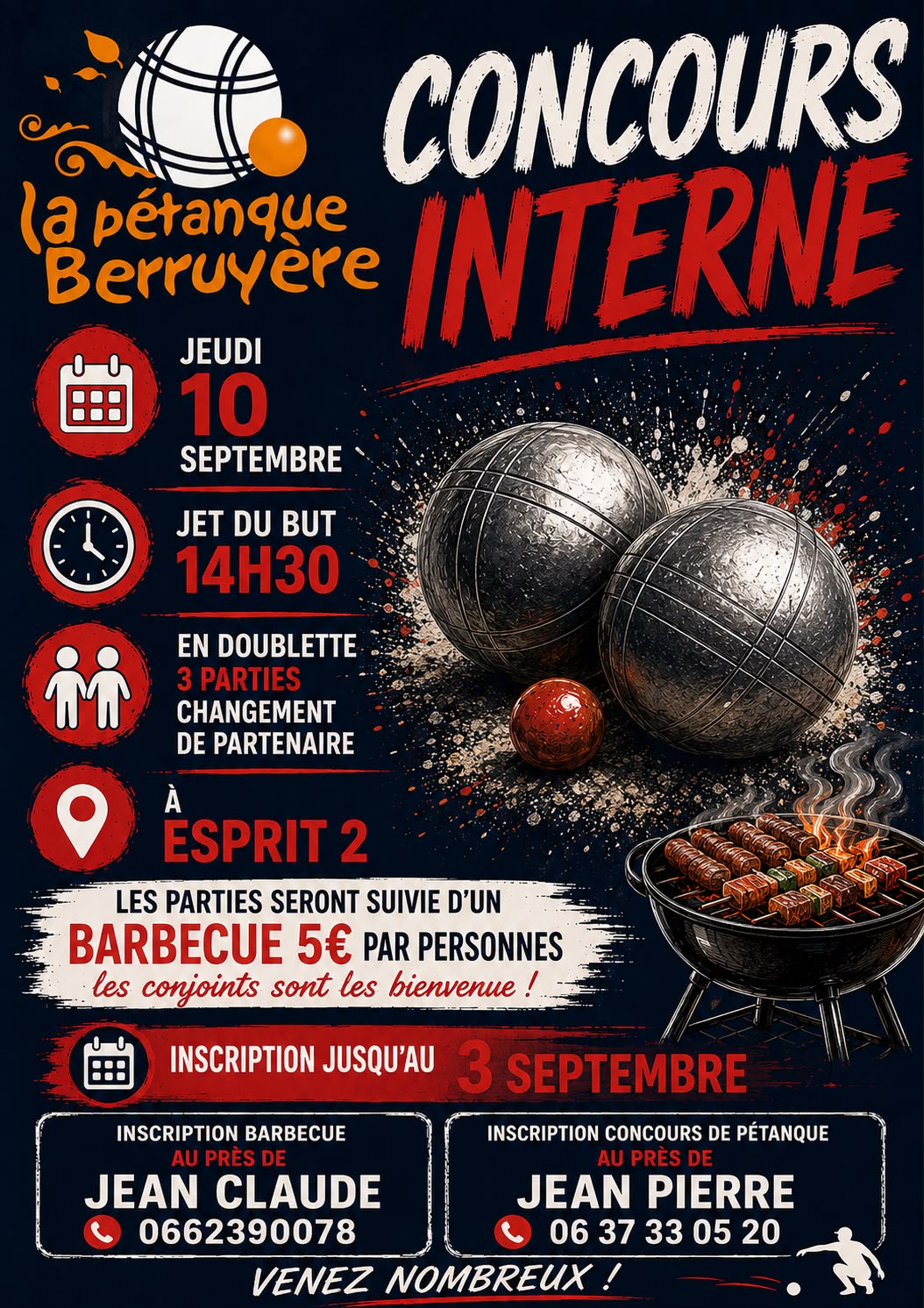 Concours interne + barbecue du 10 septembre