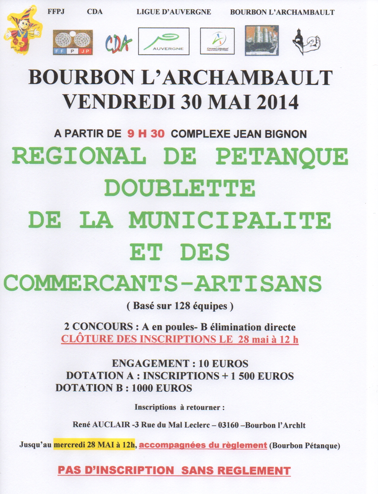 Régional Doublette BOURBON-PETANQUE