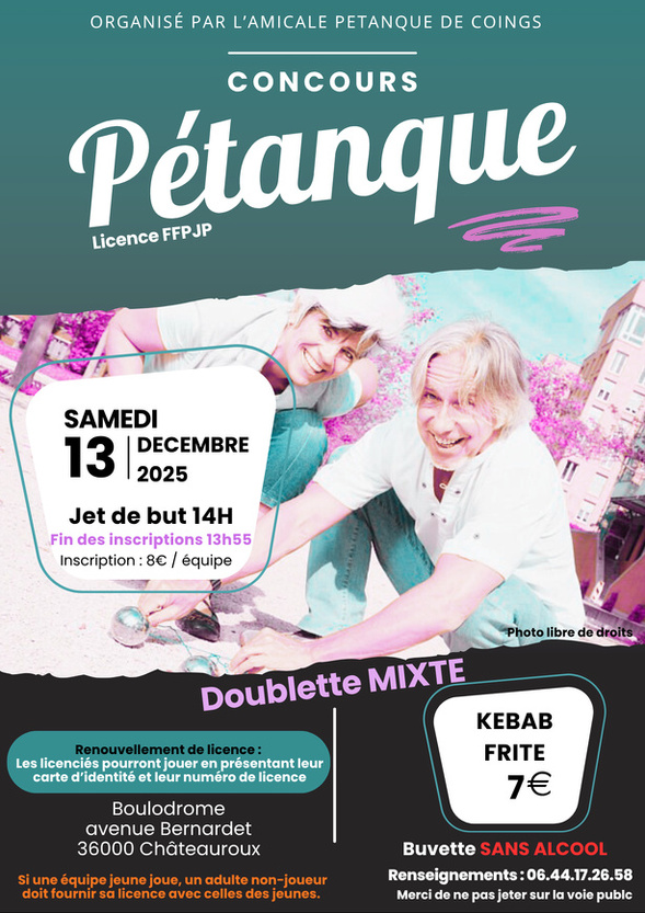 DOUBLETTE MIXTE - SAMEDI 13 DECEMBRE 2025 DOUBLETTE MIXTE - SAMEDI 13 DECEMBRE 2025