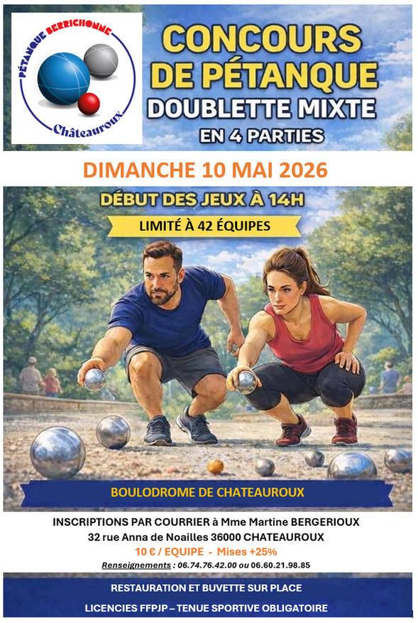 DOUBLETTE MIXTE - 4 PARTIES - 10 MAI 2026 DOUBLETTE MIXTE - 4 PARTIES - 10 MAI 2026