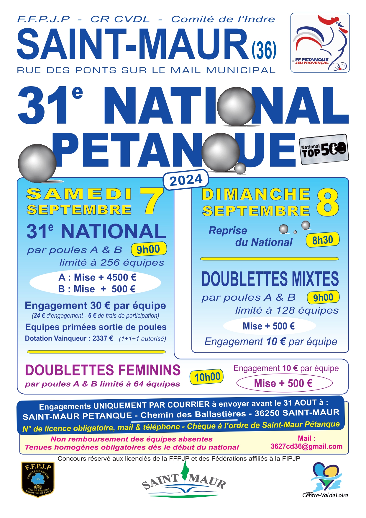 NATIONAL SAINT-MAUR 2024......................... Concours féminin COMPLET