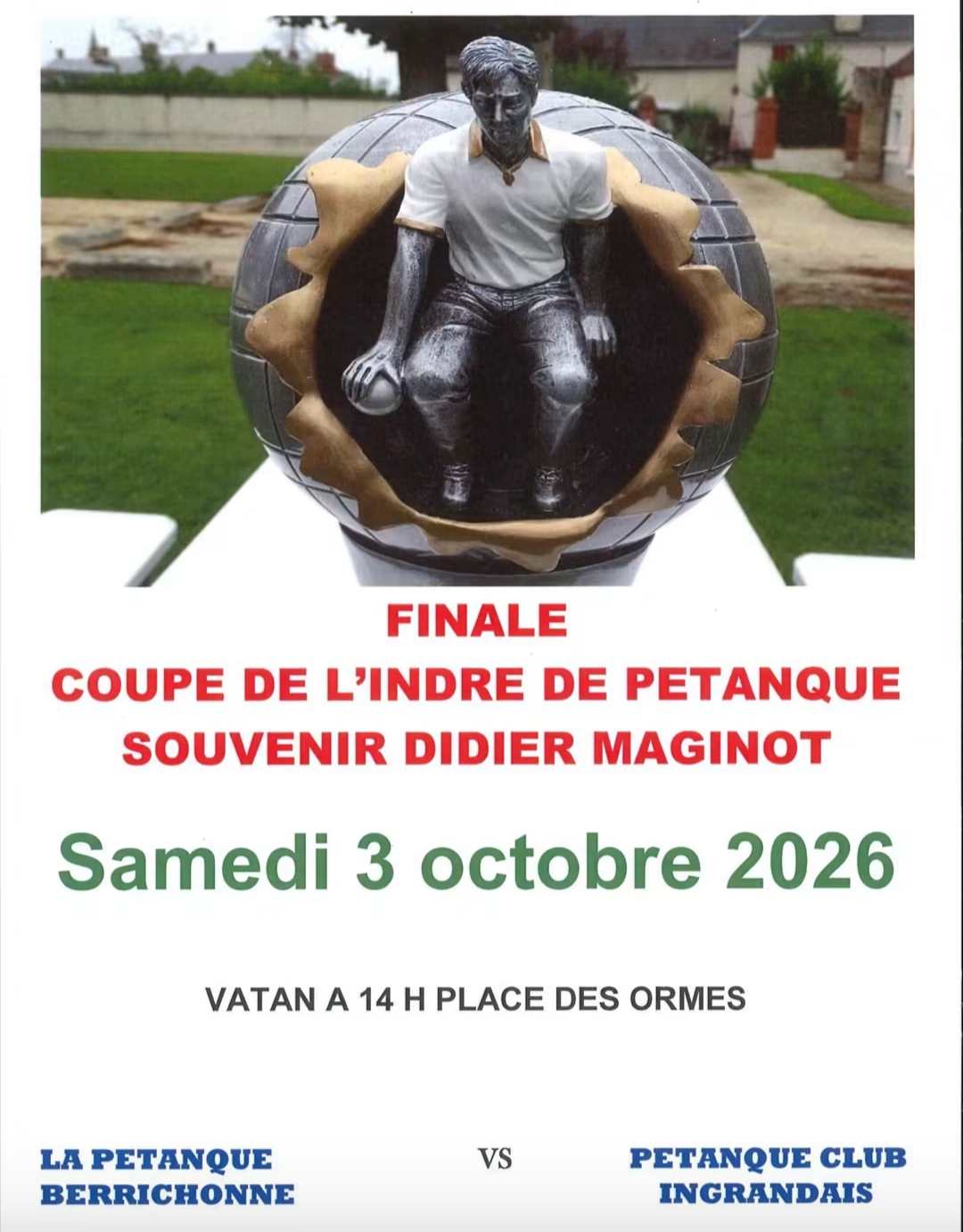 COUPE DE L'INDRE "SOUVENIR DIDIER MAGINOT" 2026 COUPE DE L'INDRE "SOUVENIR DIDIER MAGINOT" 2026