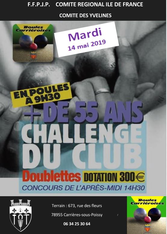 Challenge + 55 ans- Boules Carriéroises Challenge + 55 ans- Boules Carriéroises