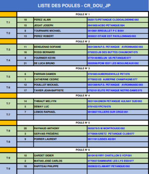 Championnat Régional Doublette Jeu Provençal les 10 et 11 juin à Bois le Roi (77)