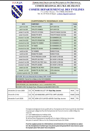 Calendrier jeunes Calendrier jeunes