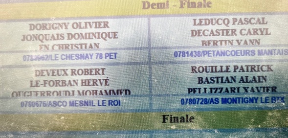 Championnat X3 vétérans 1/2 finale