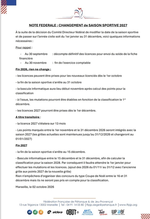 Note pour 2027