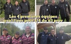 Équipes qualifiées pour les 1/4 du X3 provençal
