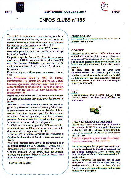 info clubs n°133