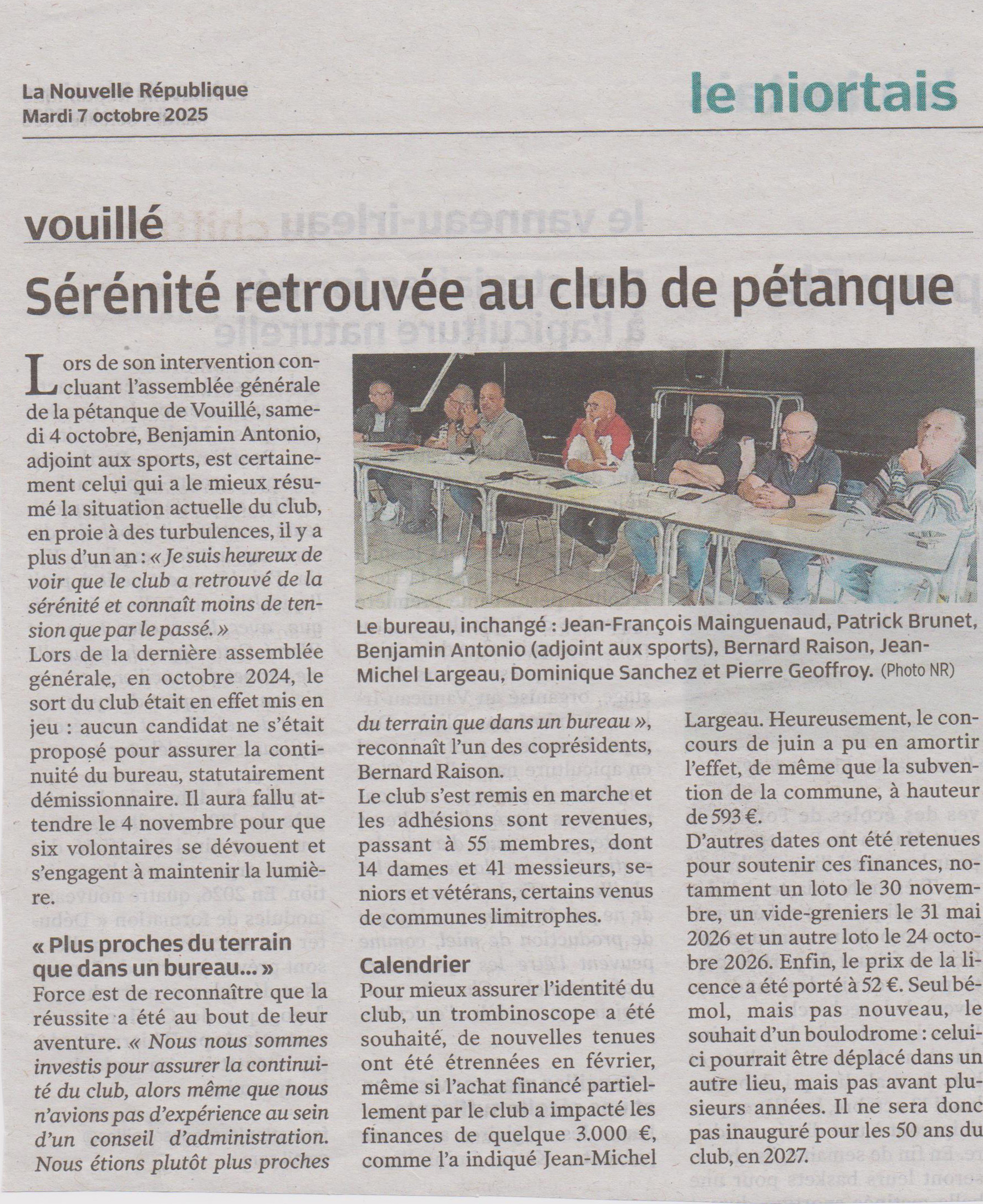 Article Nouvelle République 2025 Article Nouvelle République 2025