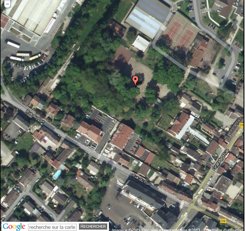 Géolocalisation de la pétanque de Mériel Géolocalisation de la pétanque de Mériel