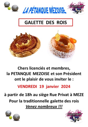 GALETTE DES ROIS DE LA PM 2024 - CONVOCATION GALETTE DES ROIS DE LA PM 2024 - CONVOCATION