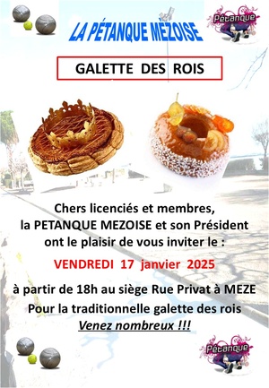 GALETTE DES ROIS DE LA PM 2025 - CONVOCATION GALETTE DES ROIS DE LA PM 2025 - CONVOCATION