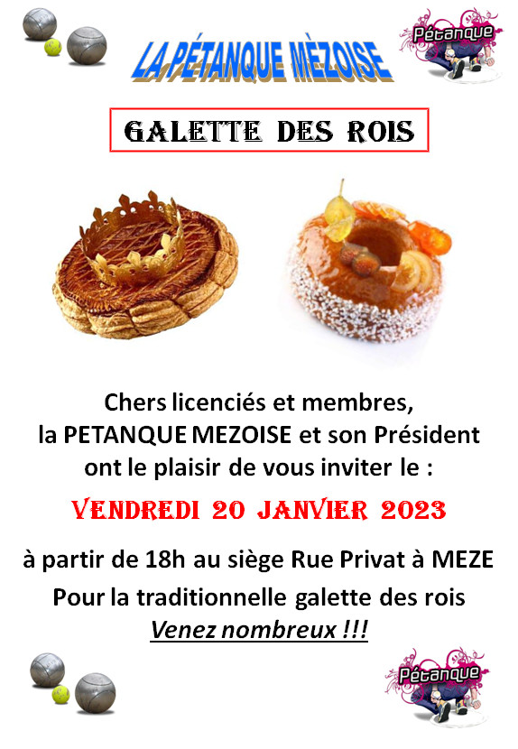 GALETTE DES ROIS DE LA PM 2023 - CONVOCATION