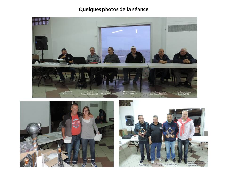 L' AG ANNUELLE DU CLUB A EU LIEU VENDREDI 14 NOVEMBRE 2014