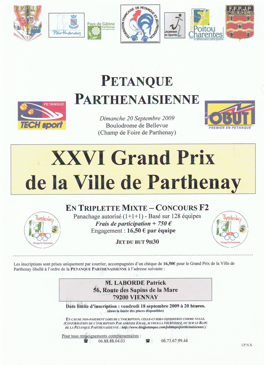 Affiche Grand Prix de Parthenay