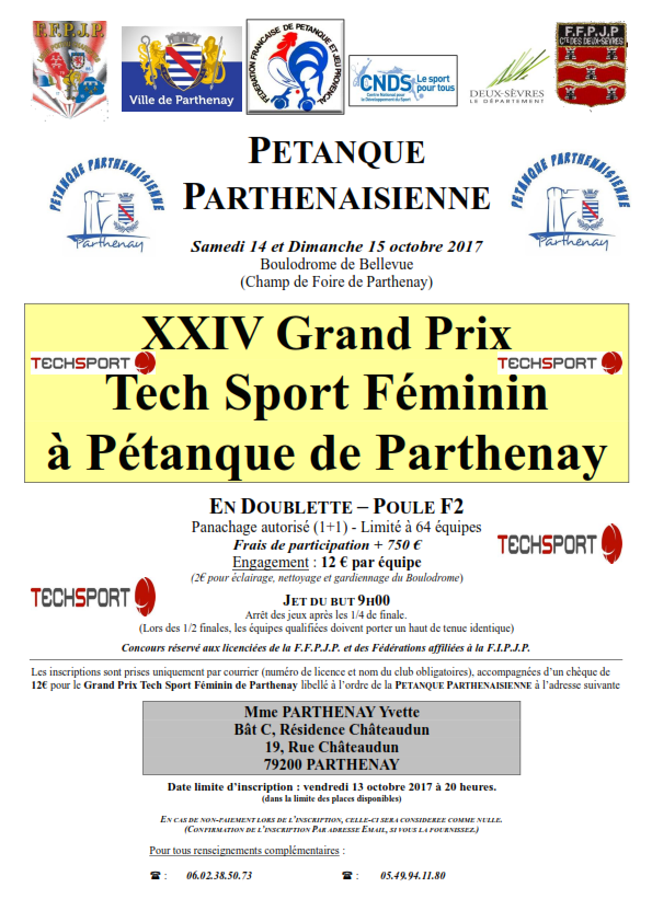 Grand Prix Tech Sport Doublette Féminin