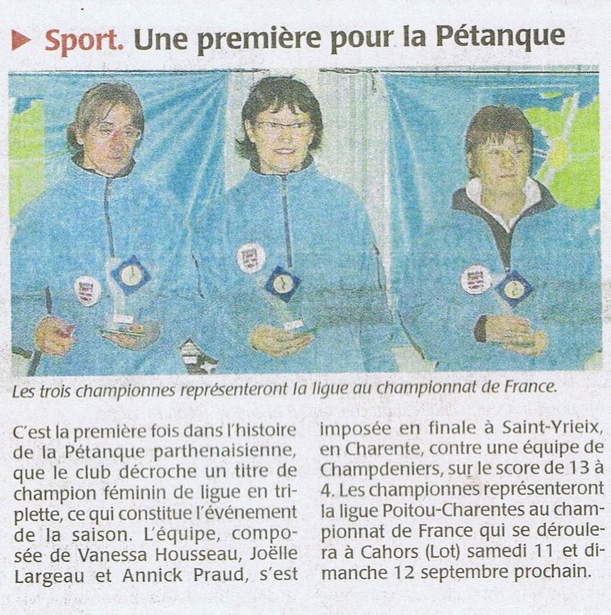 Triplette Féminin France