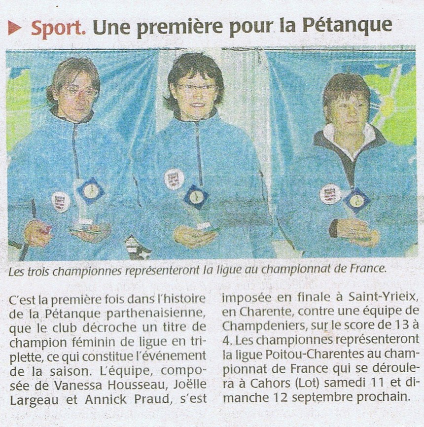 Triplette Féminin France Triplette Féminin France
