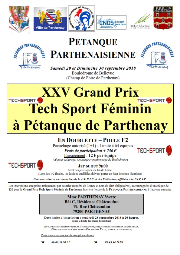 GP Doublette Féminin Tech Sport