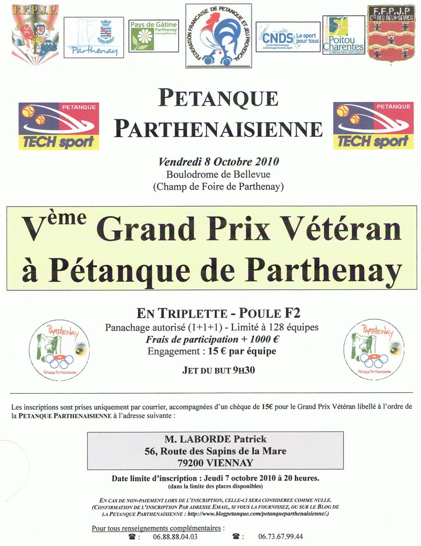 Vème Grand Prix de Parthenay Vème Grand Prix de Parthenay