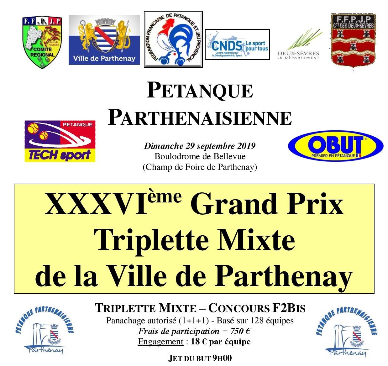 XXXVI GP Triplette Mixte de Parthenay XXXVI GP Triplette Mixte de Parthenay