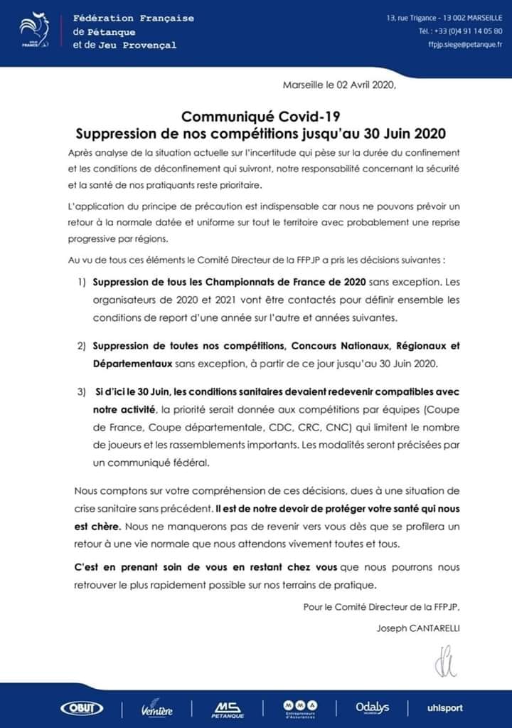 Communiqué FFPJP