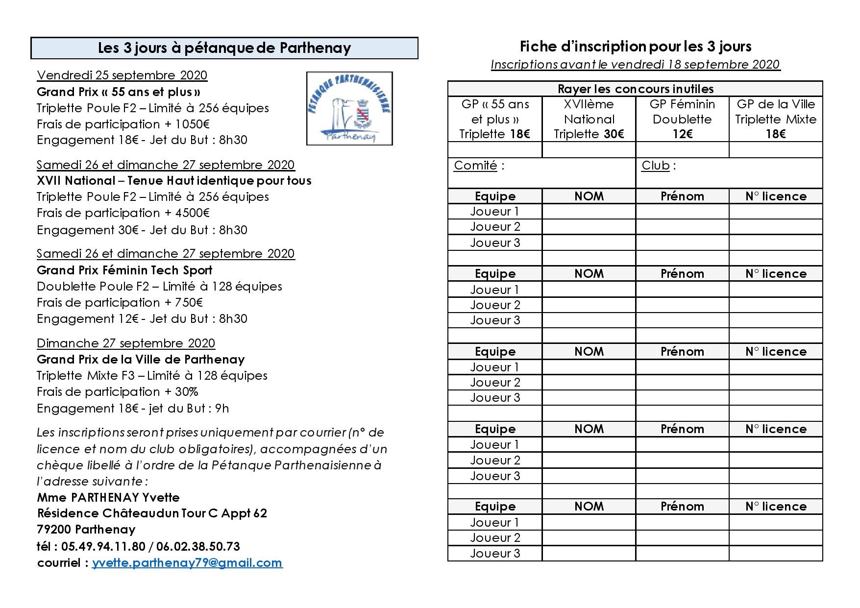 Les 3 jours à pétanque Les 3 jours à pétanque