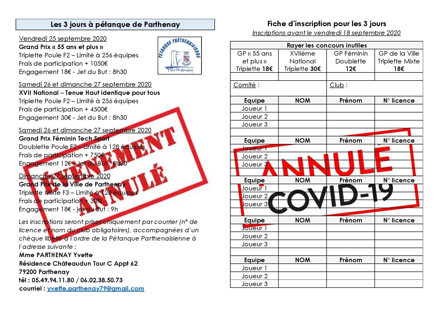 Les 3 jours annulés Les 3 jours annulés