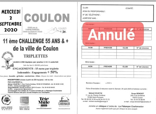 GP Coulon 55 ans et plus GP Coulon 55 ans et plus