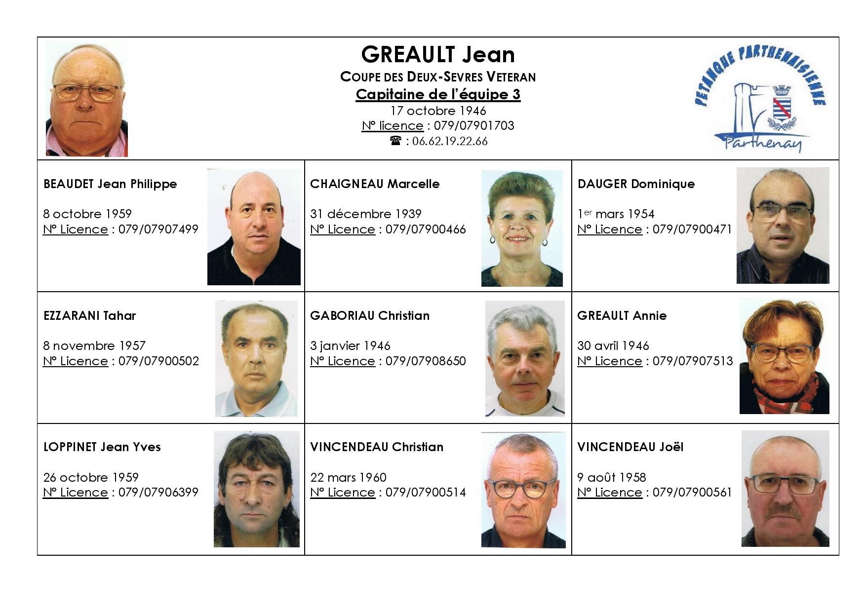 Equipe 3 Vétéran Equipe 3 Vétéran