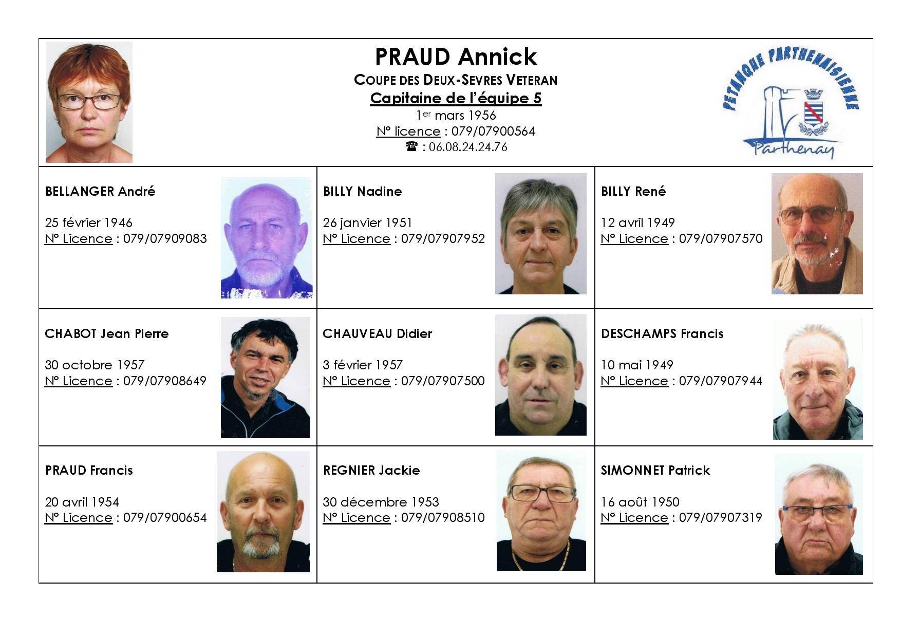 Equipe 5 Vétéran