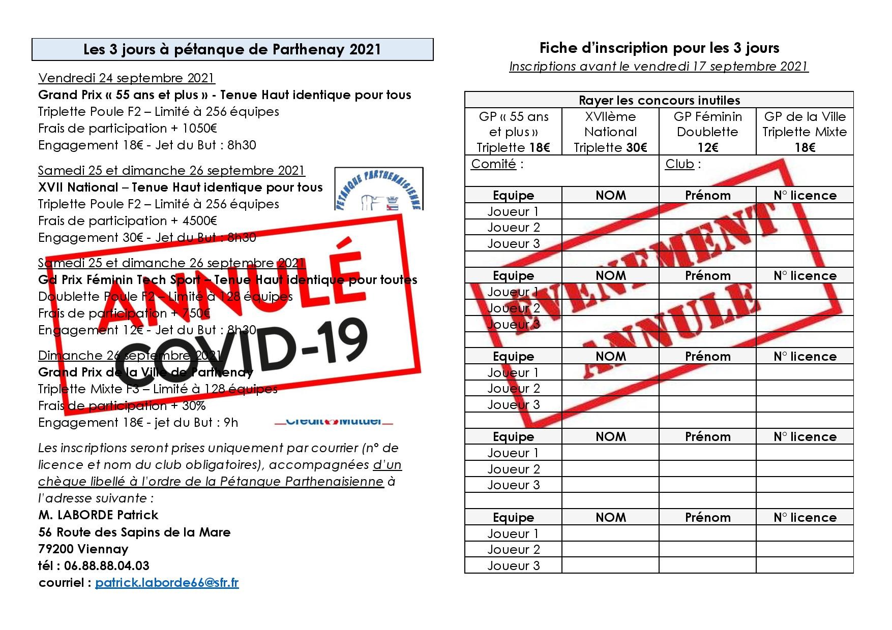 Les trois jours à pétanque de Parthenay Les trois jours à pétanque de Parthenay