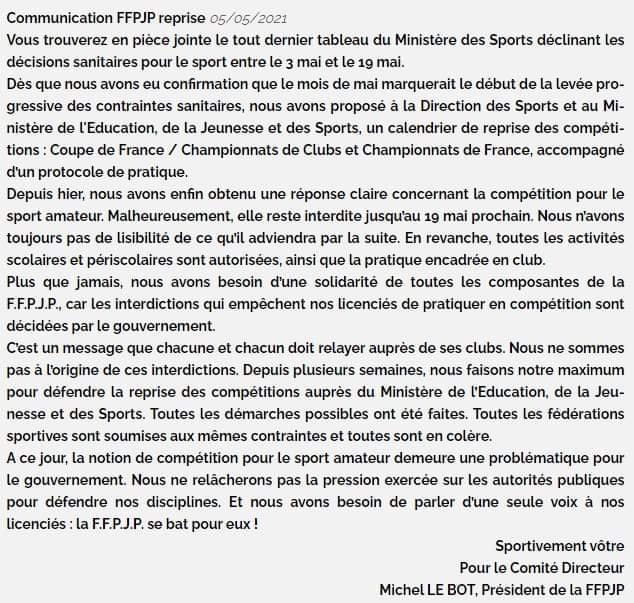 Communiqué FFPJP