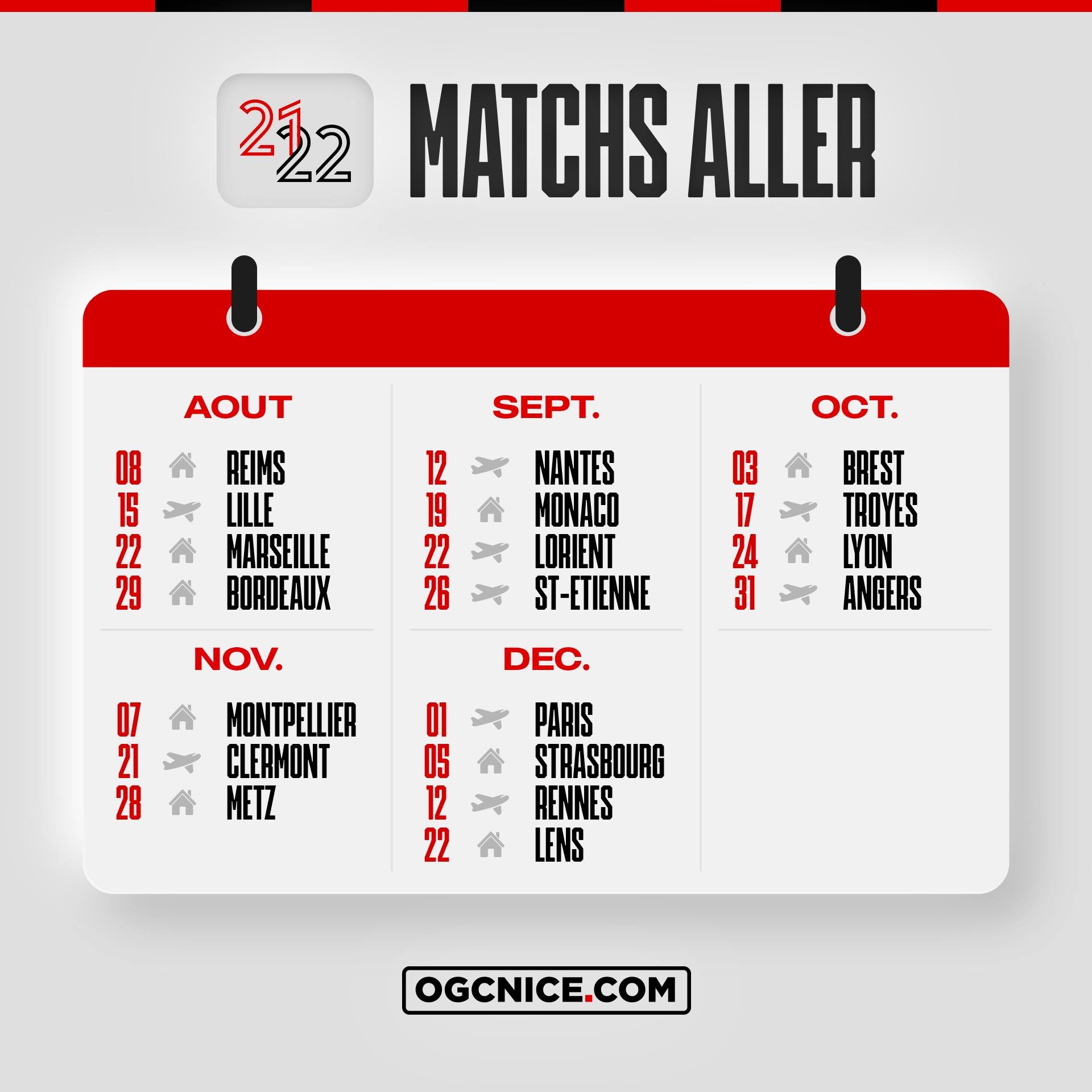Matchs Aller