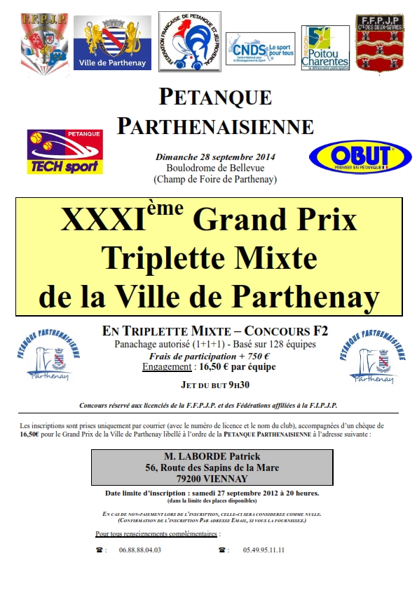 GP Mixte de la Ville de Parthenay GP Mixte de la Ville de Parthenay